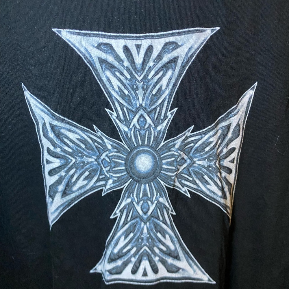 Vintage fancy Iron Cross graphic longsleeve t-shirt - Picture 4 of 6